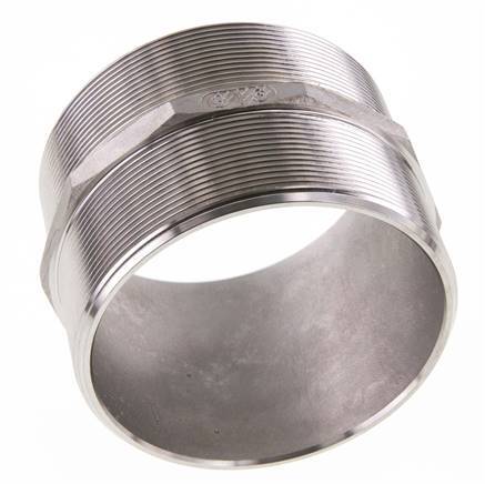 Doppelnippel G4'' Edelstahl Flachdichtung 16bar (224.8psi) 117mm Sechskant