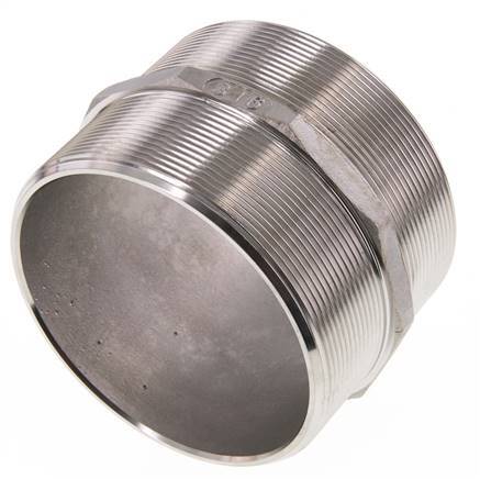 Doppelnippel G4'' Edelstahl Flachdichtung 16bar (224.8psi) 117mm Sechskant