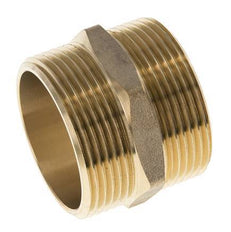 Doppelnippel G1 1/2'' Messing Flachdichtung 16bar (224.8psi) 48mm Sechskant