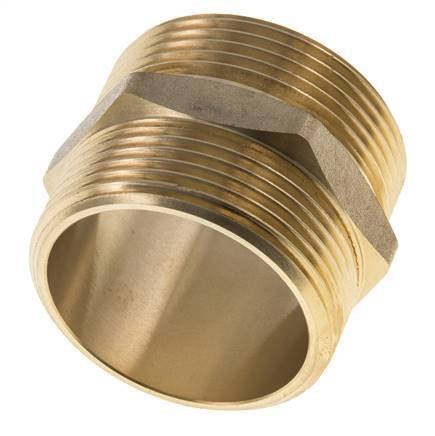 Doppelnippel G1 1/2'' Messing Flachdichtung 16bar (224.8psi) 48mm Sechskant