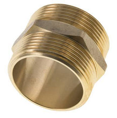 Doppelnippel G1 1/2'' Messing Flachdichtung 16bar (224.8psi) 48mm Sechskant