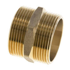 Doppelnippel G1 1/2'' Messing Flachdichtung 16bar (224.8psi) 48mm Sechskant
