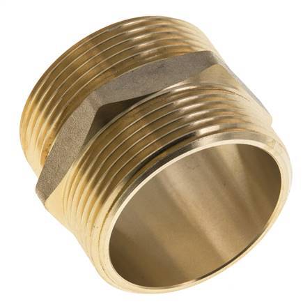 Doppelnippel G1 1/2'' Messing Flachdichtung 16bar (224.8psi) 48mm Sechskant