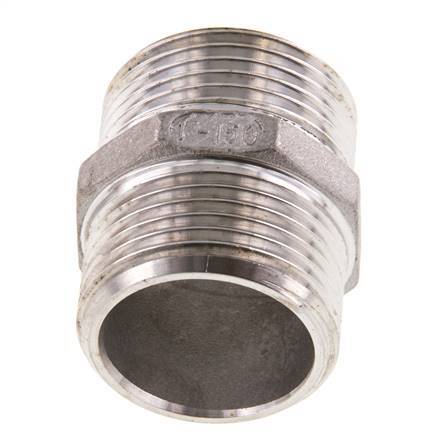 Doppelnippel G1'' Edelstahl Flachdichtung 16bar (224.8psi) 36mm Sechskant