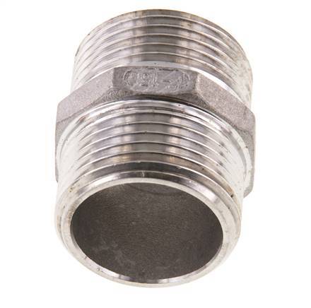 Doppelnippel G1'' Edelstahl Flachdichtung 16bar (224.8psi) 36mm Sechskant