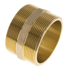 Doppelnippel G2 1/2'' Messing Flachdichtung 16bar (224.8psi) 76mm Sechskant