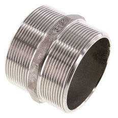 Doppelnippel G2 1/2'' Edelstahl Flachdichtung 16bar (224.8psi) 78mm Sechskant
