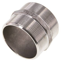 Doppelnippel G2 1/2'' Edelstahl Flachdichtung 16bar (224.8psi) 78mm Sechskant