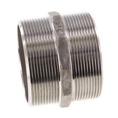Doppelnippel G2 1/2'' Edelstahl Flachdichtung 16bar (224.8psi) 78mm Sechskant