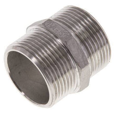 Doppelnippel G1 1/4'' Edelstahl Flachdichtung 16bar (224.8psi) 45mm Sechskant