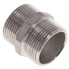 Doppelnippel G1 1/4'' Edelstahl Flachdichtung 16bar (224.8psi) 45mm Sechskant