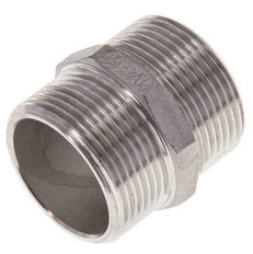 Doppelnippel G1 1/4'' Edelstahl Flachdichtung 16bar (224.8psi) 45mm Sechskant