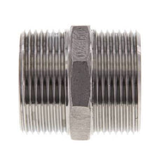 Doppelnippel G1 1/4'' Edelstahl Flachdichtung 16bar (224.8psi) 45mm Sechskant