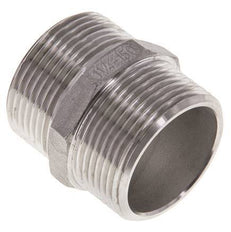 Doppelnippel G1 1/4'' Edelstahl Flachdichtung 16bar (224.8psi) 45mm Sechskant