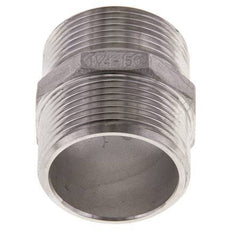 Doppelnippel G1 1/4'' Edelstahl Flachdichtung 16bar (224.8psi) 45mm Sechskant