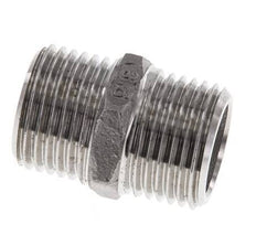 Doppelnippel G1/2'' Edelstahl Flachdichtung 16bar (224.8psi) 22mm Sechskant