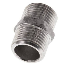 Doppelnippel G1/2'' Edelstahl Flachdichtung 16bar (224.8psi) 22mm Sechskant