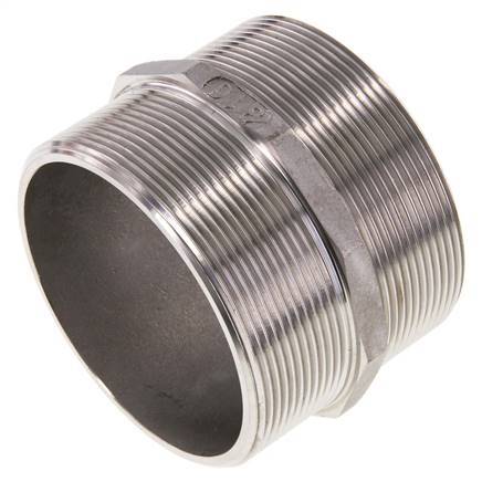 Doppelnippel G3'' Edelstahl Flachdichtung 16bar (224.8psi) 92mm Sechskant