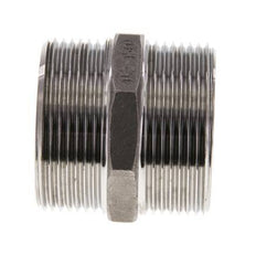 Doppelnippel G1 1/2'' Edelstahl Flachdichtung 16bar (224.8psi) 51mm Sechskant