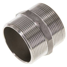 Double Nipple G2'' Stainless Steel Flat Seal 16bar (224.8psi) 62mm Hex