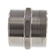 Doppelnippel G2'' Edelstahl Flachdichtung 16bar (224.8psi) 62mm Sechskant