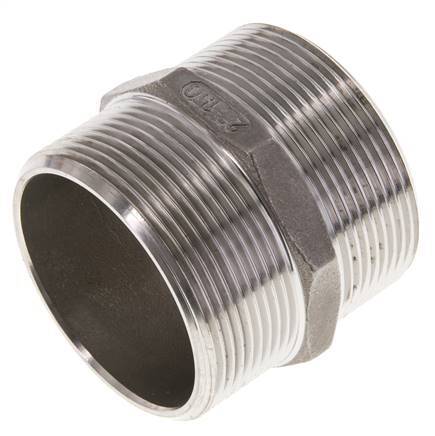 Doppelnippel G2'' Edelstahl Flachdichtung 16bar (224.8psi) 62mm Sechskant
