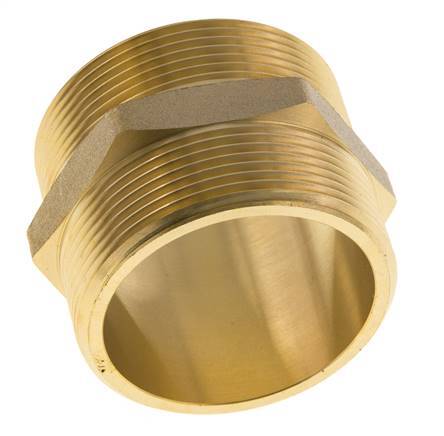 Doppelnippel G2'' Messing Flachdichtung 16bar (224.8psi) 60mm Sechskant