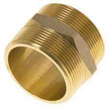 Doppelnippel G2'' Messing Flachdichtung 16bar (224.8psi) 60mm Sechskant