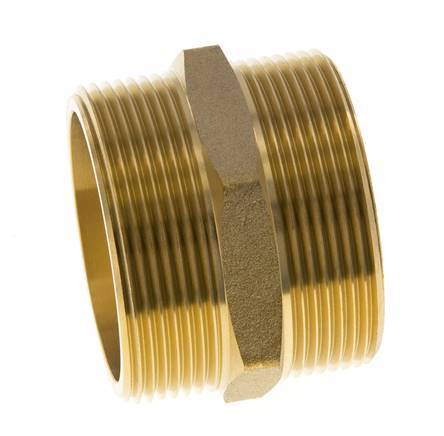 Doppelnippel G2'' Messing Flachdichtung 16bar (224.8psi) 60mm Sechskant