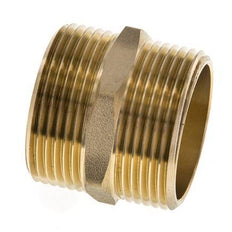 Doppelnippel G1 1/4'' Messing Flachdichtung 16bar (224.8psi) 42mm Sechskant