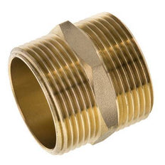 Doppelnippel G1 1/4'' Messing Flachdichtung 16bar (224.8psi) 42mm Sechskant