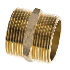 Doppelnippel G1 1/4'' Messing Flachdichtung 16bar (224.8psi) 42mm Sechskant