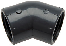 45deg Angled Fitting Rp1/2'' Female PVC-U 16bar (224.8psi) EN 1452-3 [2 Pieces]
