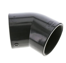 45Grad abgewinkeltes Fitting Rp4'' Innengewinde PVC-U 16bar (224.8psi) EN 1452-3