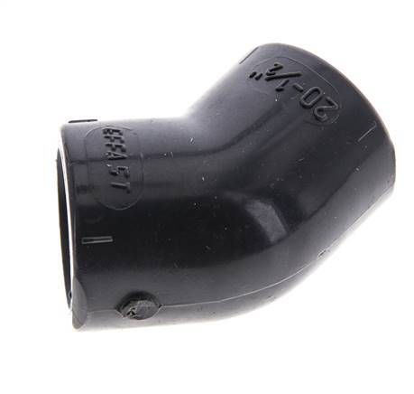 45deg Angled Fitting Rp1/2'' Female PVC-U 16bar (224.8psi) EN 1452-3 [2 Pieces]