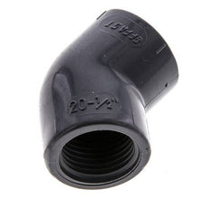 45deg Angled Fitting Rp1/2'' Female PVC-U 16bar (224.8psi) EN 1452-3 [2 Pieces]