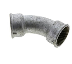45° abgewinkeltes Fitting Rp1 1/2'' Innengewinde Gusseisen 25bar (351.25psi)