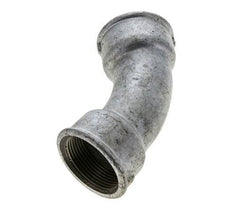 45° abgewinkeltes Fitting Rp1 1/2'' Innengewinde Gusseisen 25bar (351.25psi)