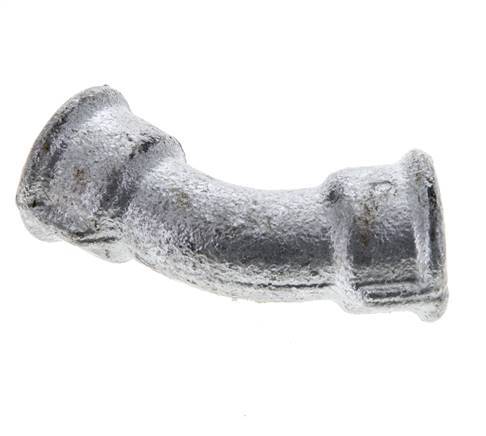 45deg Angled Fitting Rp3/8'' Female Cast Iron 25bar (351.25psi) [2 Pieces]