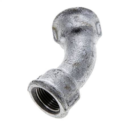 45deg Angled Fitting Rp3/8'' Female Cast Iron 25bar (351.25psi) [2 Pieces]