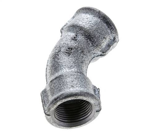 45deg Angled Fitting Rp3/4'' Female Cast Iron 25bar (351.25psi) [2 Pieces]