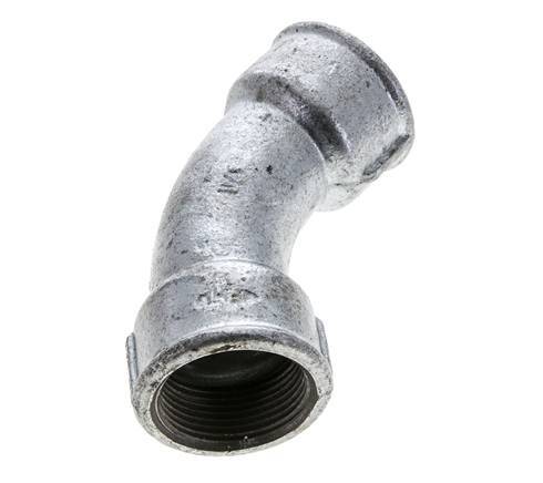 45° abgewinkeltes Fitting Rp1 1/4'' Innengewinde Gusseisen 25bar (351.25psi)