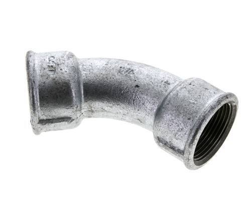 45° abgewinkeltes Fitting Rp1 1/4'' Innengewinde Gusseisen 25bar (351.25psi)