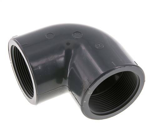 90 Grad abgewinkeltes Fitting Rp2'' Innengewinde PVC-U 16bar (224.8psi) EN 1452-3