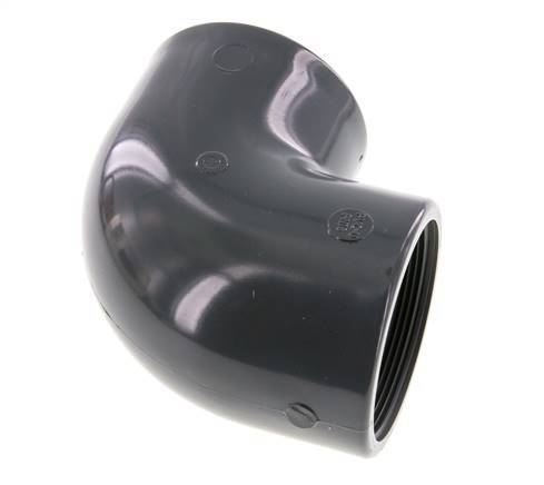 90Grad abgewinkeltes Fitting Rp2 1/2'' Innengewinde PVC-U 16bar (224,8psi) EN 1452-3