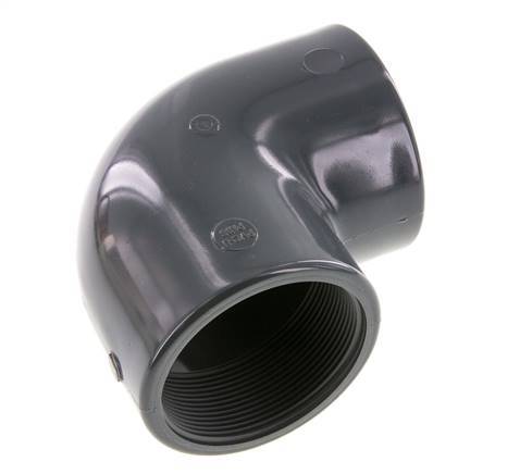90Grad abgewinkeltes Fitting Rp2 1/2'' Innengewinde PVC-U 16bar (224,8psi) EN 1452-3