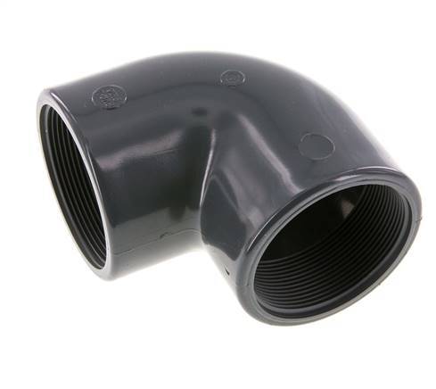 90Grad abgewinkeltes Fitting Rp2 1/2'' Innengewinde PVC-U 16bar (224,8psi) EN 1452-3