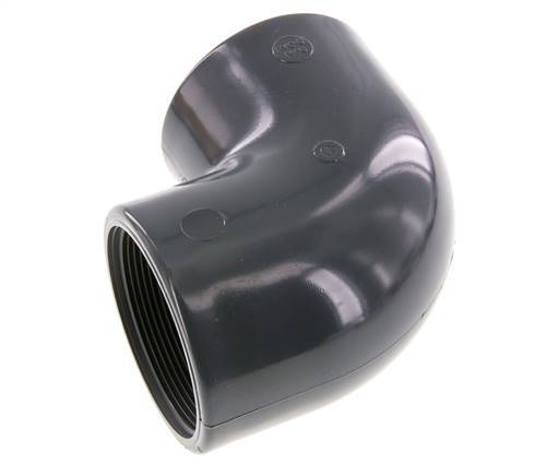 90Grad abgewinkeltes Fitting Rp2 1/2'' Innengewinde PVC-U 16bar (224,8psi) EN 1452-3