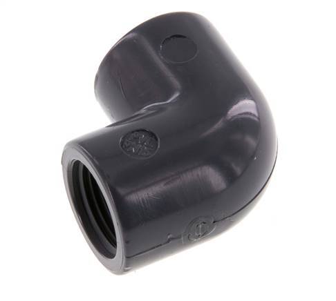 90deg Angled Fitting Rp3/8'' Female PVC-U 16bar (224.8psi) EN 1452-3 [5 Pieces]