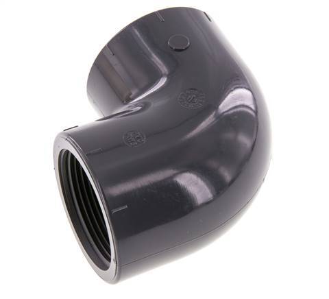 90 Grad abgewinkeltes Fitting Rp1 1/2'' Innengewinde PVC-U 16bar (224,8psi) EN 1452-3